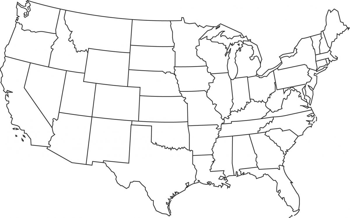 خريطة فارغة في الولايات المتحدة الأمريكية