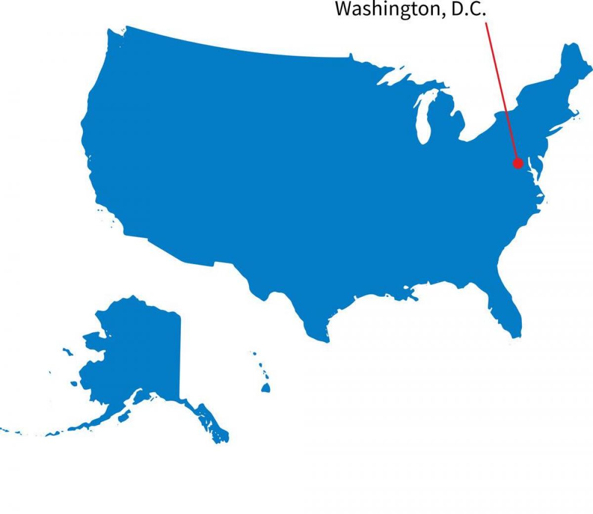 خريطة عاصمة الولايات المتحدة الأمريكية