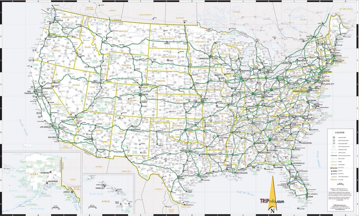 خريطة الطريق السريع للولايات المتحدة الأمريكية