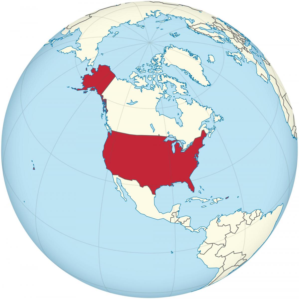الولايات المتحدة الأمريكية على خريطة الأمريكتين
