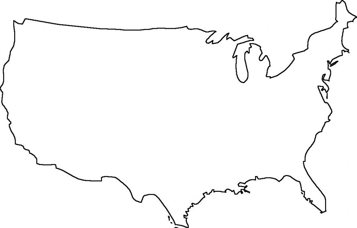 خريطة ملامح الولايات المتحدة الأمريكية